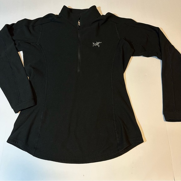 Arc’teryx Delta LT Polartec Fleece Base Layer Black Quarter Zip - Picture 1 of 10